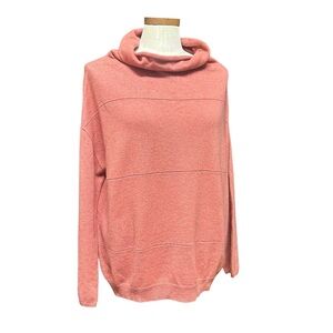 Brunello Cucinelli pink cashmere sweater cowl neck size XL made in Italy